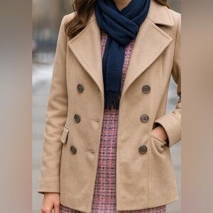 Kenneth Cole Women’s Wool Blend Pea Coat – Size 10